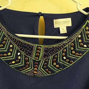 Blue Bisou Bisou sleeveless blouse